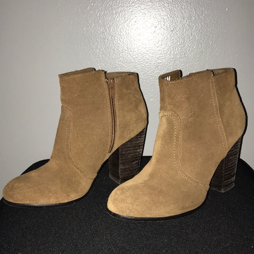 H&M Tan Suede Ankle Boots